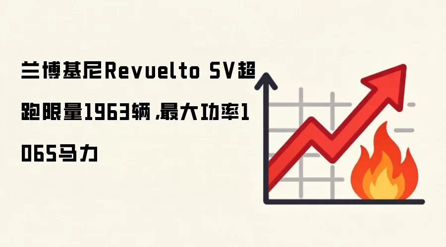 兰博基尼Revuelto SV超跑限量1963辆,最大功率1065马力
