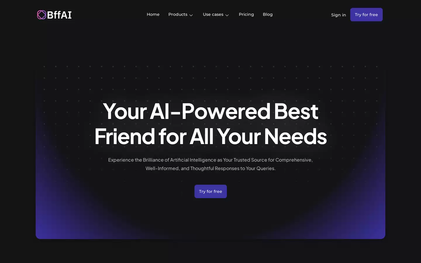 BFF AI : AI智能助手，助您完成文本、图像和代码生成。