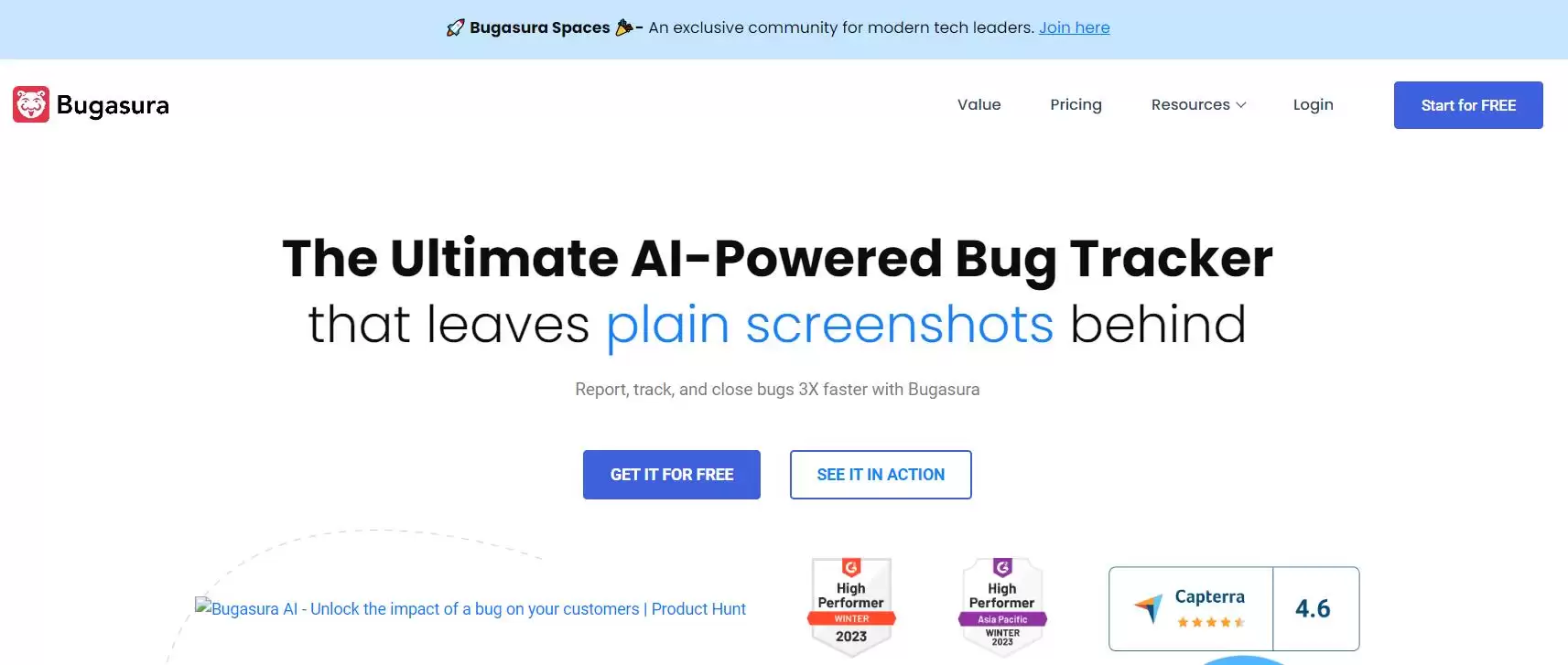 Bugasura Spaces : 终极AI驱动的Bug跟踪器