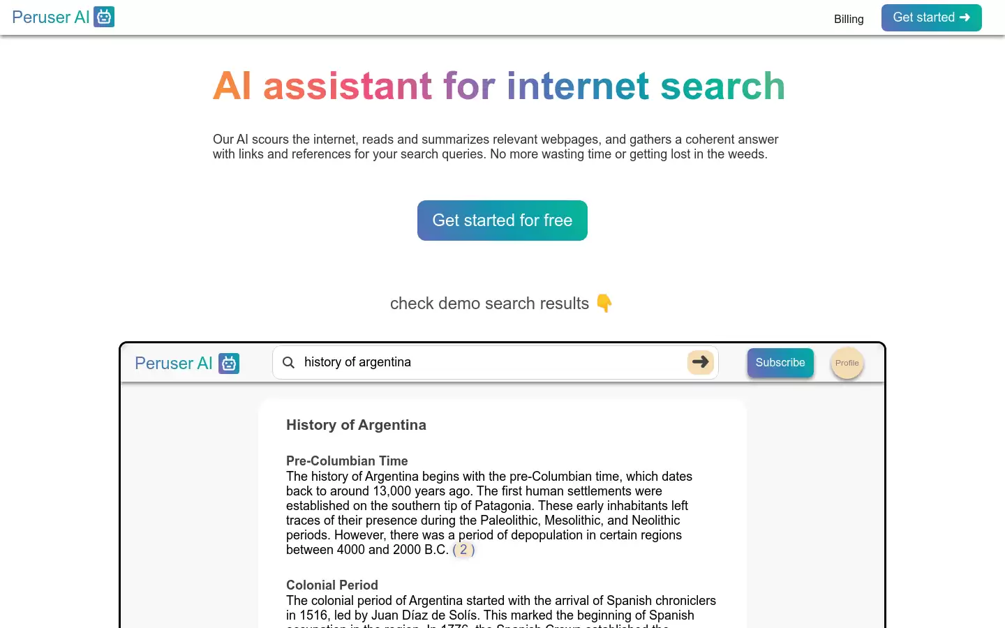 Peruser AI : AI助手，快速搜索