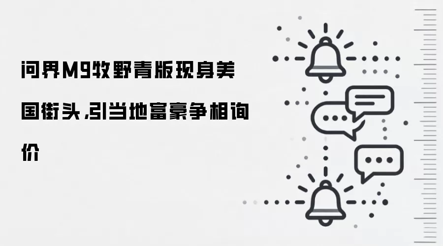 问界M9牧野青版现身美国街头，引当地富豪争相询价