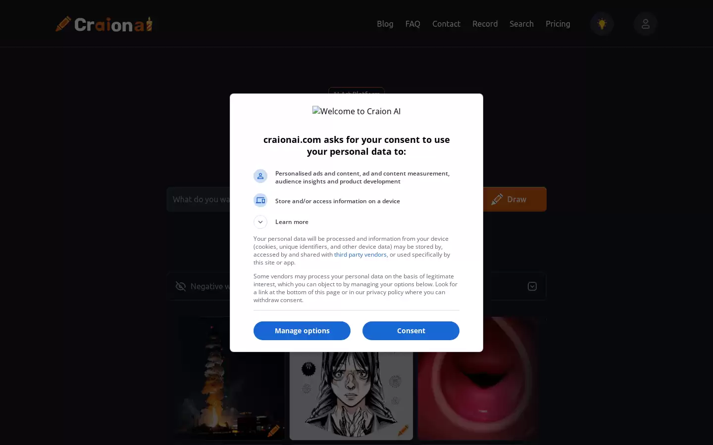 Craion AI : 最受欢迎和先进的免费AI图像技术！创造AI艺术！