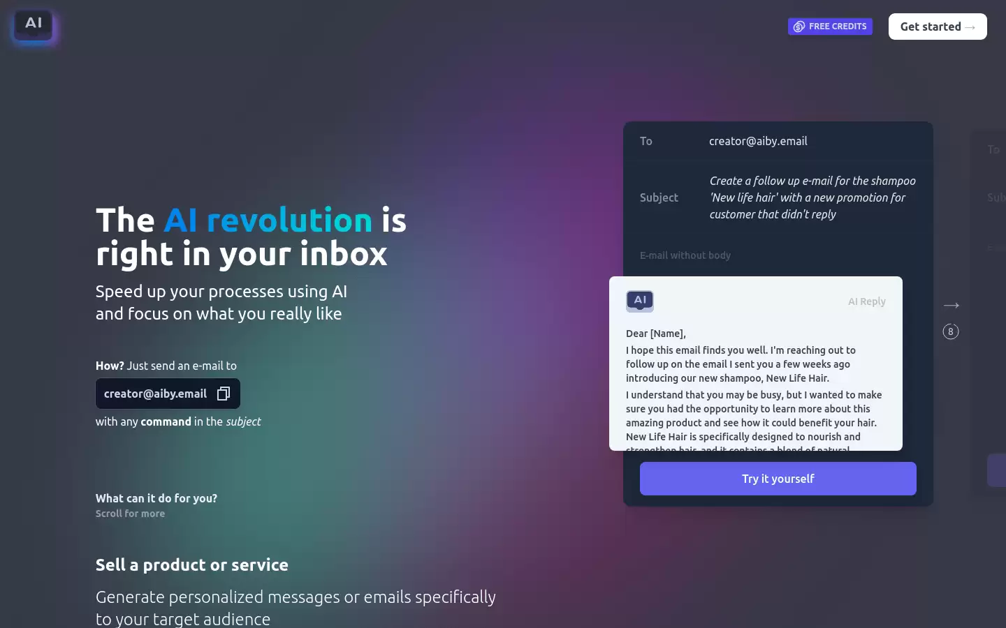 AIby.email : AI 直接发送至电子邮件的服务