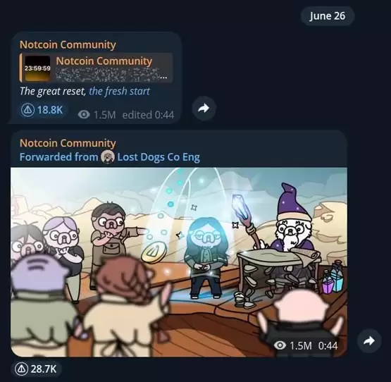 Notcoin要空投500万美元NOT!暗示下步与NFT项目Lost Dogs合作