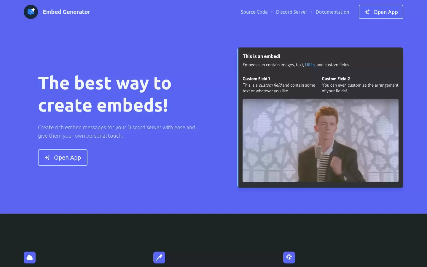 Embed Generator : 创建丰富的嵌入消息，为您的Discord服务器增添个人风格。