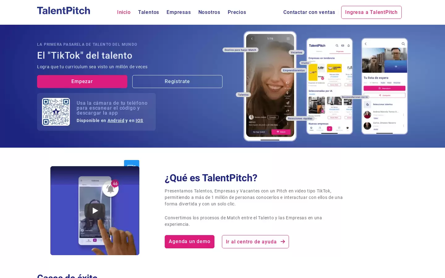 TalentPitch : 视频简历平台,让求职者用Tiktok式视频展示自己