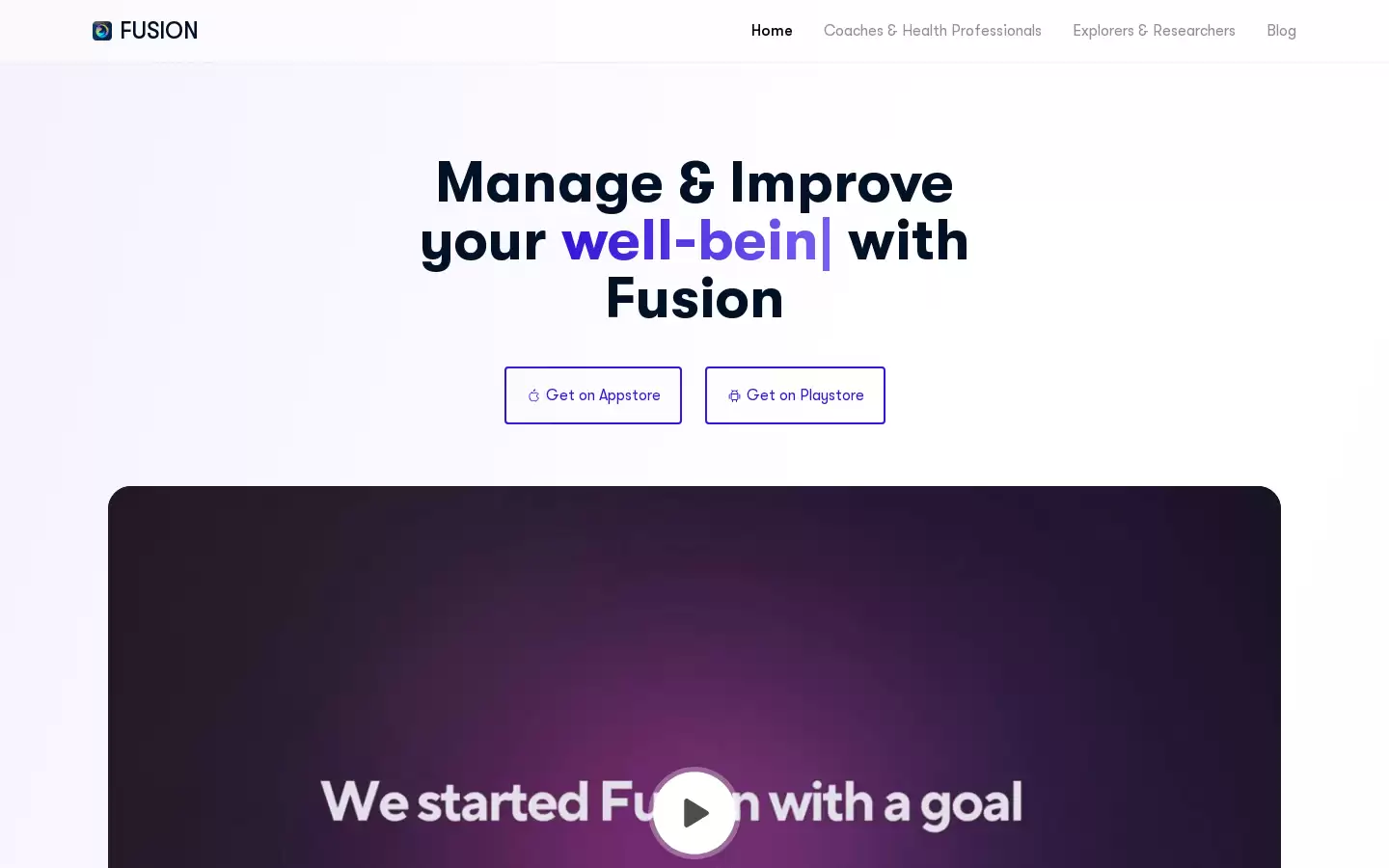 FUSION : 管理和改善您的健康