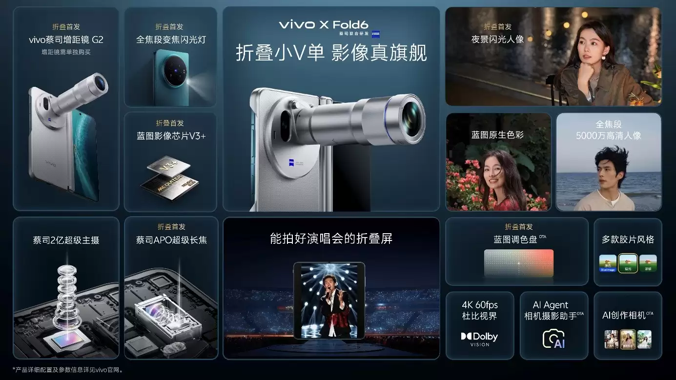打造AI轻办公神器 vivo X Fold6折叠旗舰新品正式发布