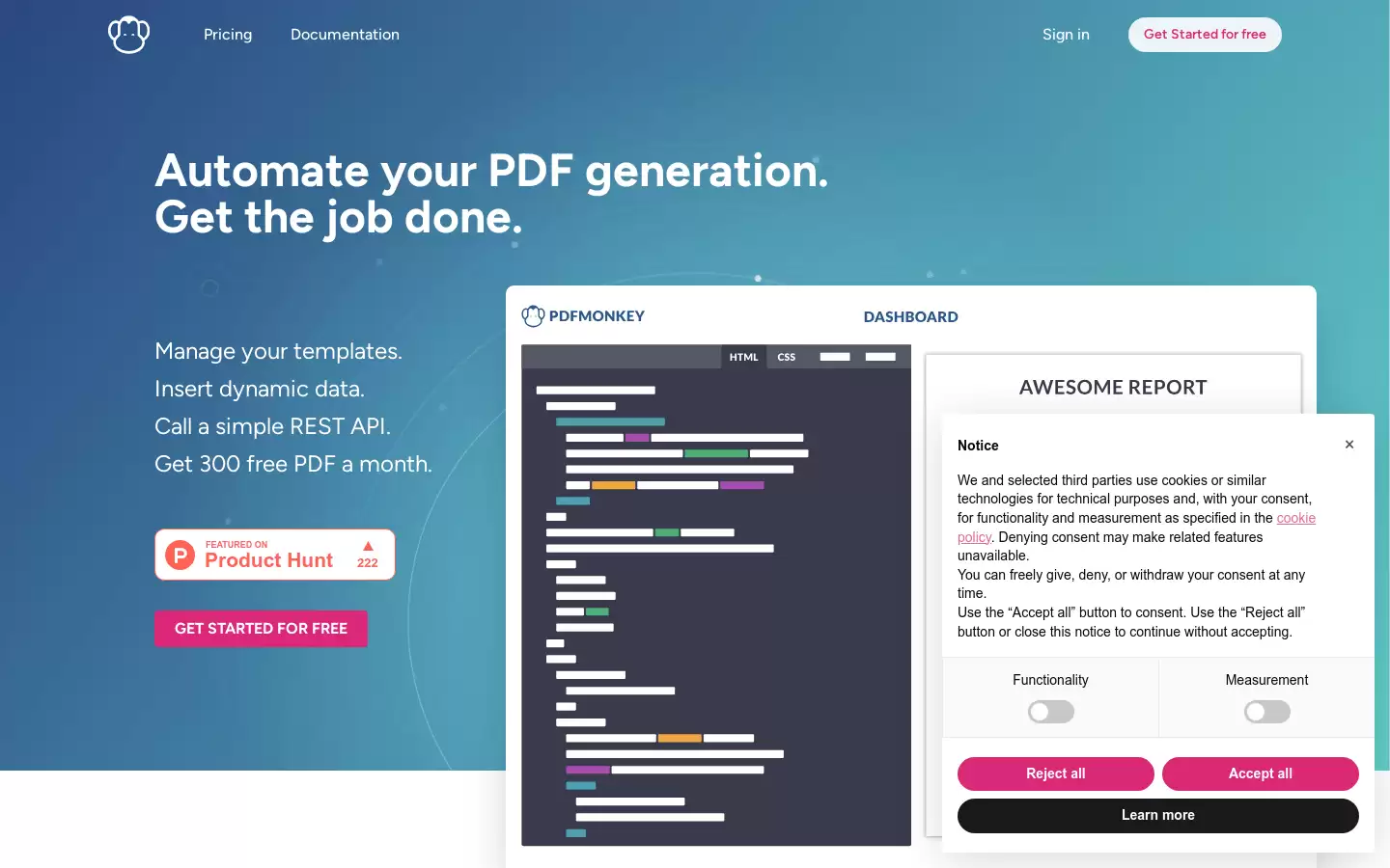 PDFMonkey : 一键自动生成PDF文档的在线工具