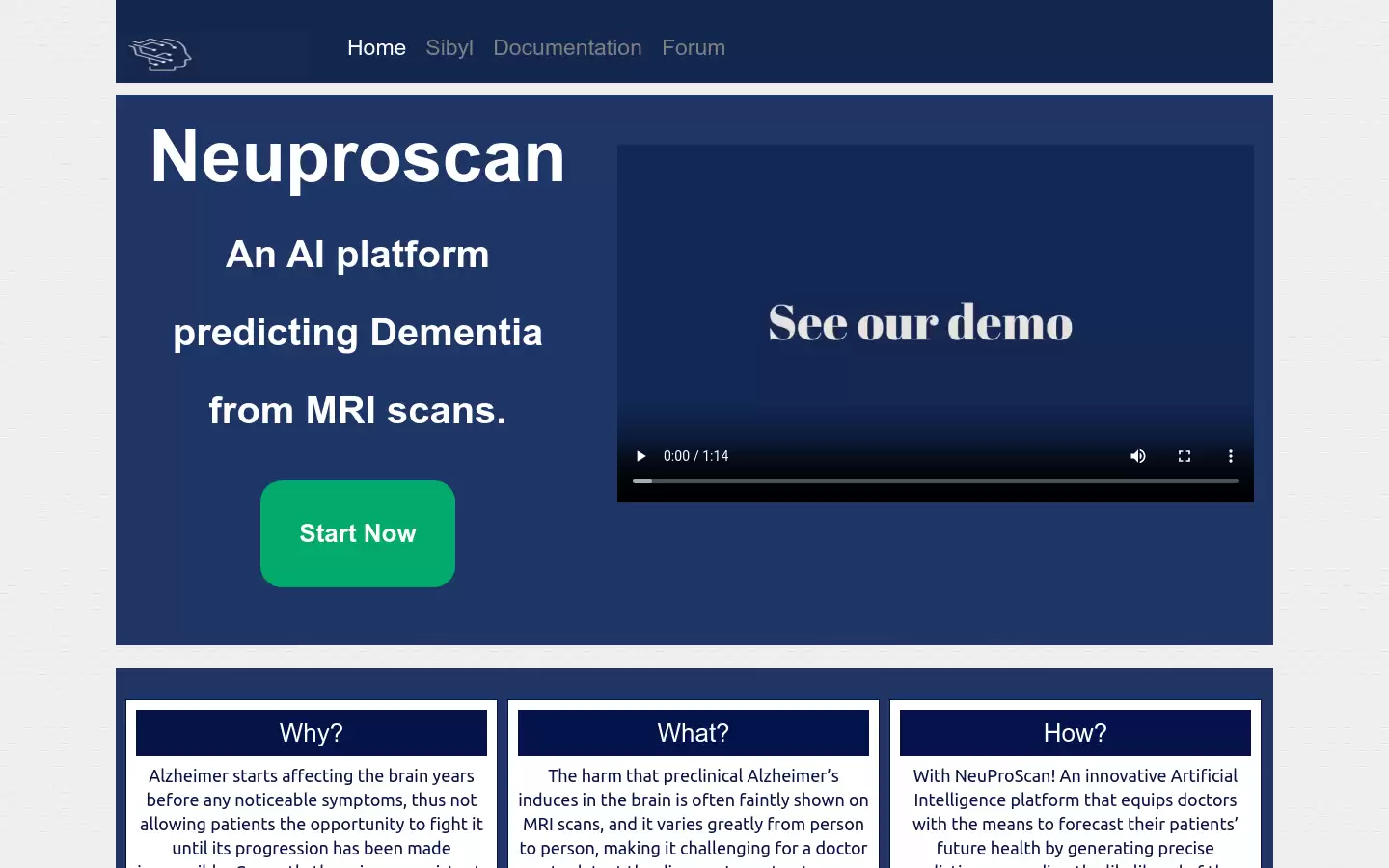NeuProScan : 预测痴呆症的人工智能平台