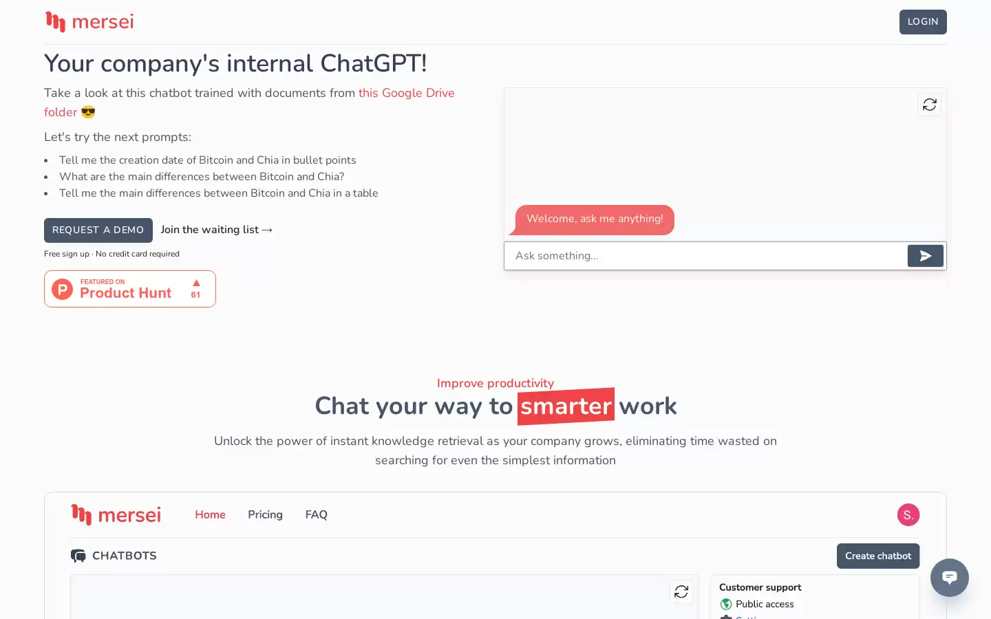 mersei : 公司内部ChatGPT，提高工作效率