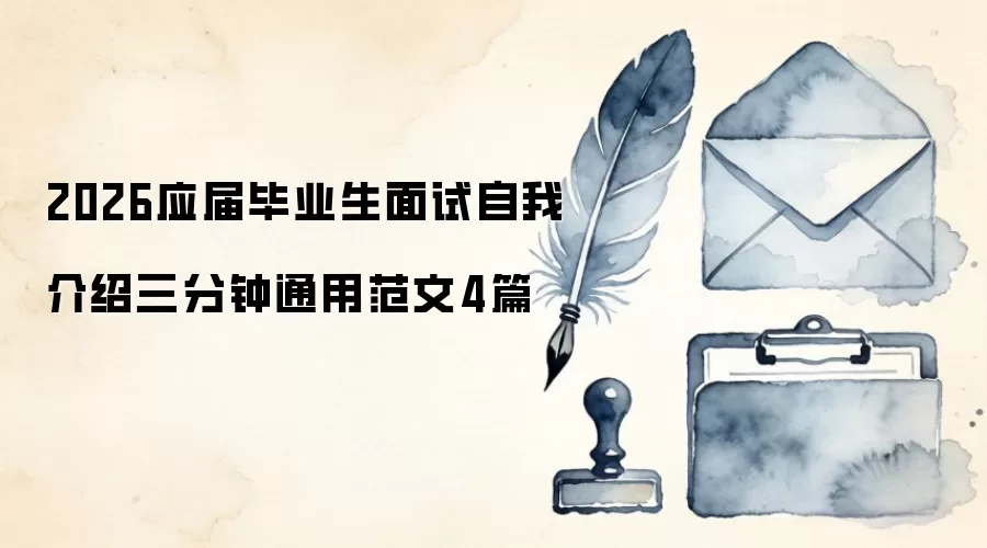 2026应届毕业生面试自我介绍三分钟通用范文4篇