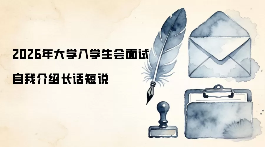 2026年大学入学生会面试自我介绍长话短说
