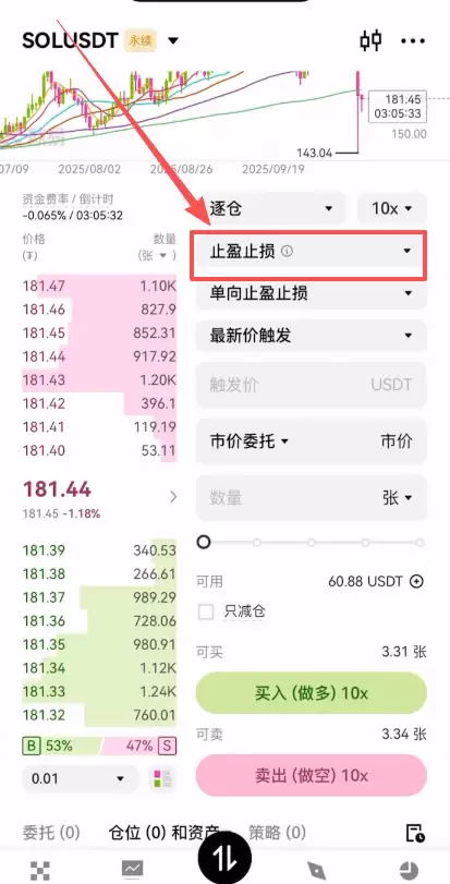 欧易止盈止损功能入口