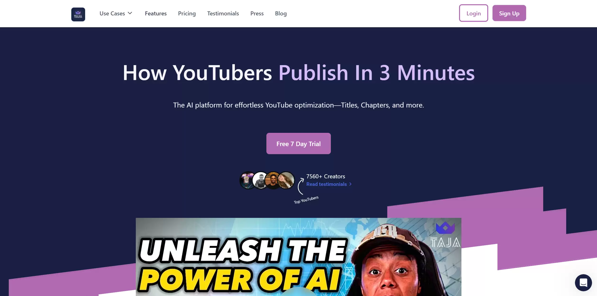 Taja AI : 为您的YouTube频道提供专业的SEO分析