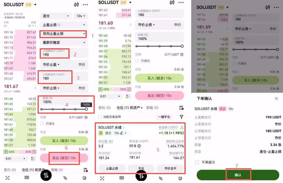 欧易双向止盈止损设置
