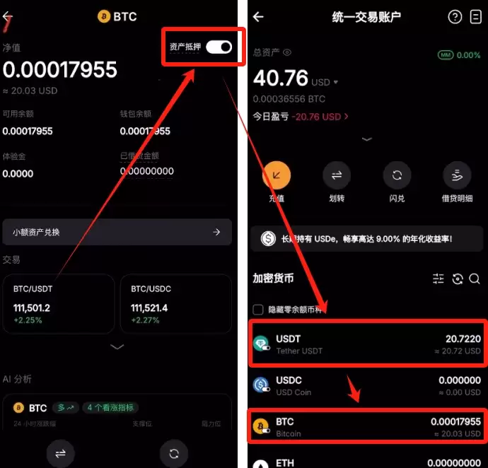 UTA 账户保证金计算示例