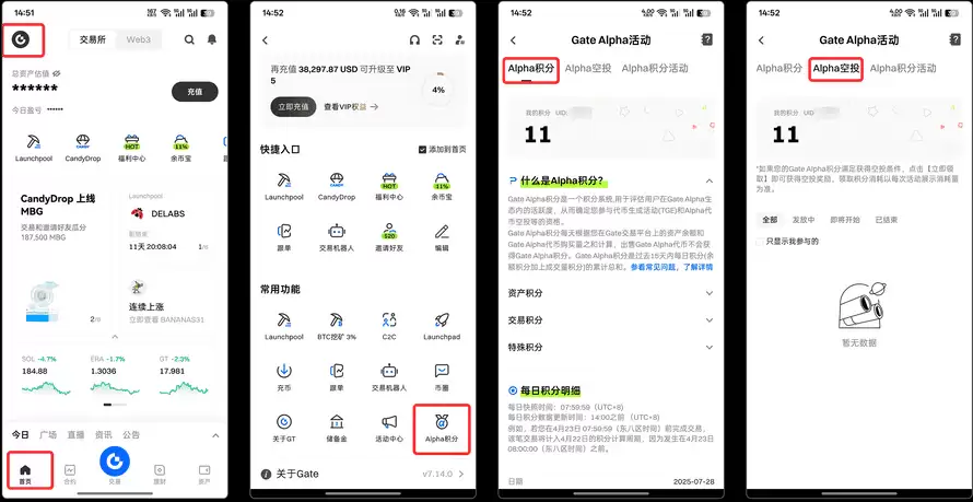 Gate Alpha积分系统正式上线:链上交易限时赚积分 达标即享空投奖励