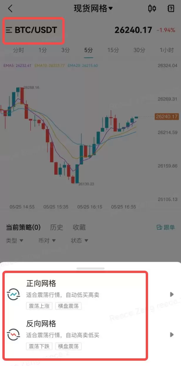 Bitget交易所现货网格交易操作教程(web/app版)