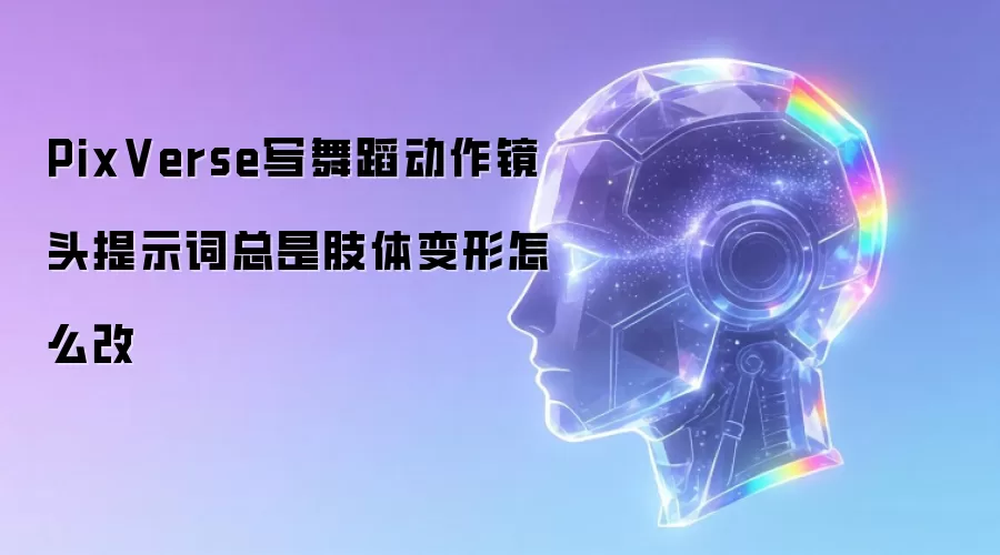 PixVerse写舞蹈动作镜头提示词总是肢体变形怎么改