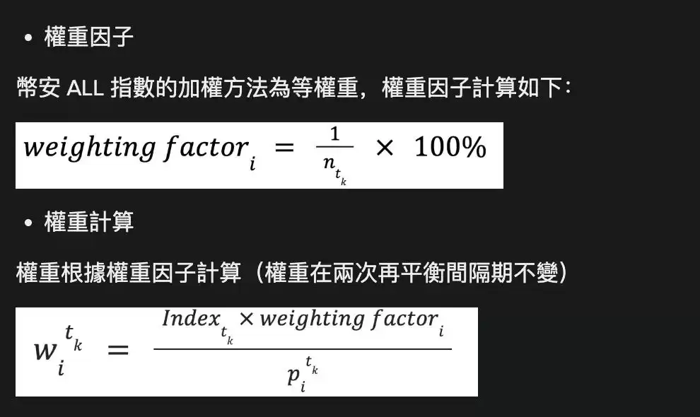 币安ALL指数再平衡示例