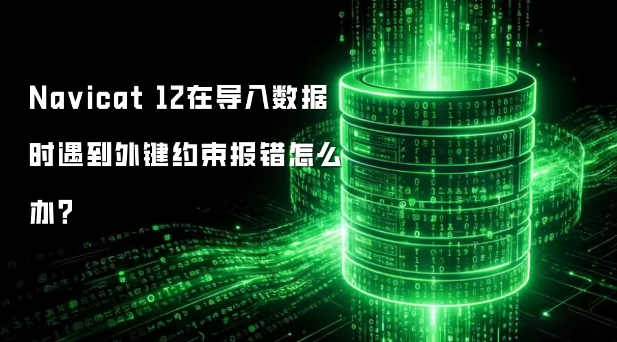 Na vicat 12在导入数据时遇到外键约束报错怎么办?