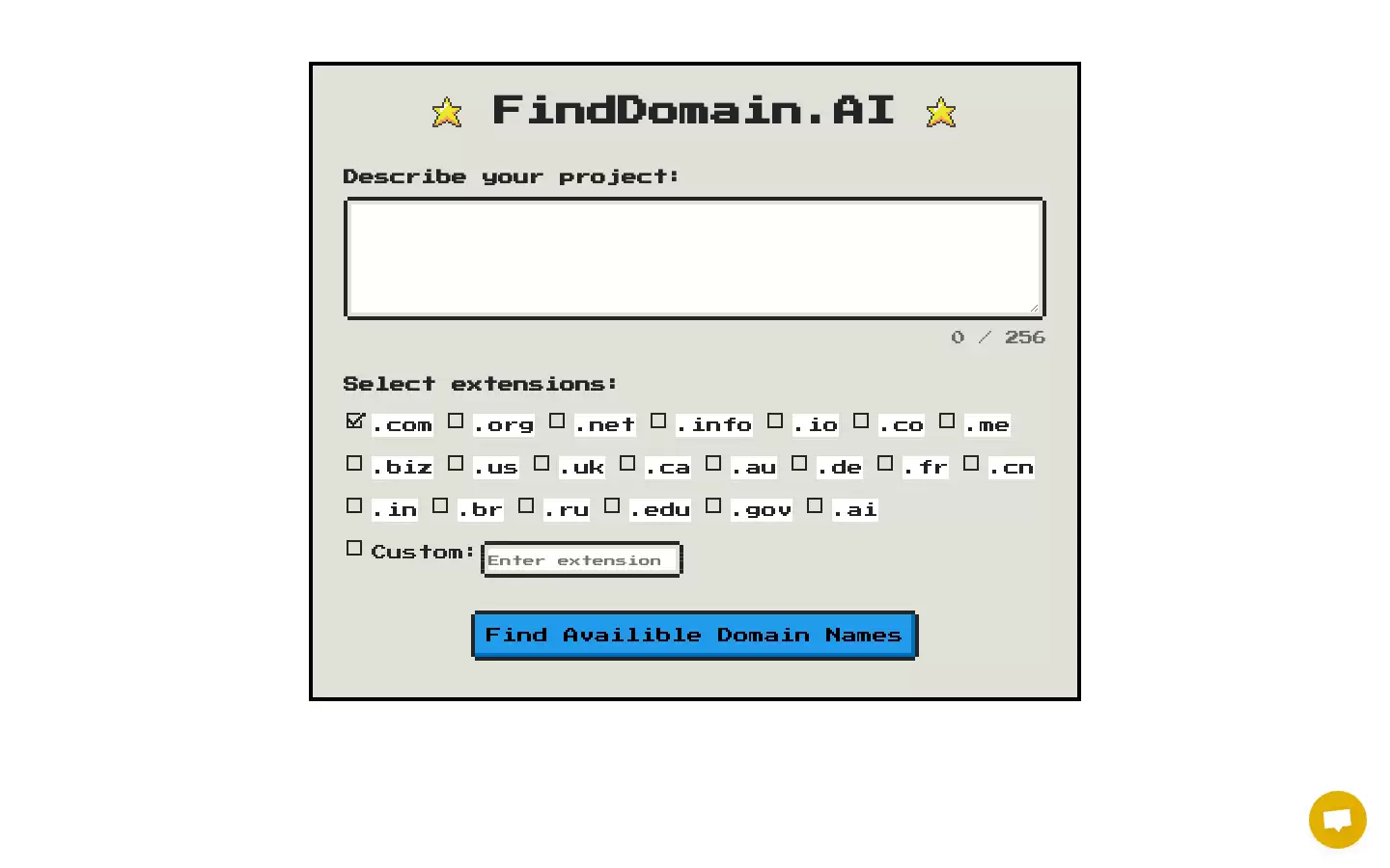 FindDomain.AI : 智能域名生成平台,一键找到合适的域名