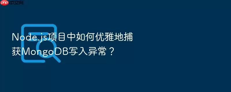 Node.js项目中如何优雅地捕获MongoDB写入异常?