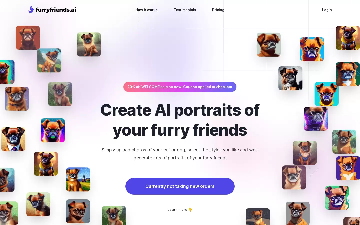 furryfriends.ai : AI宠物肖像画生成