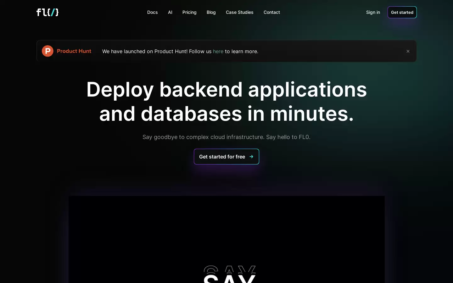 FL0 : 部署后端应用和数据库
