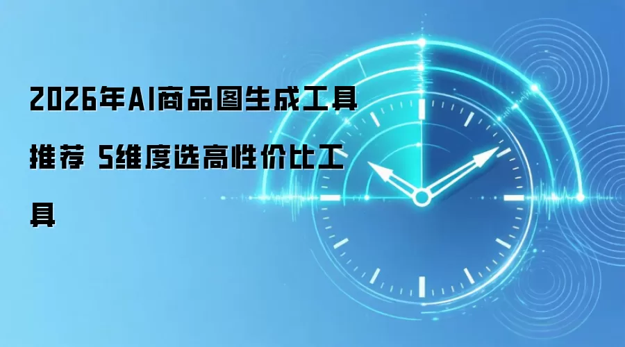 2026年AI商品图生成工具推荐 5维度选高性价比工具