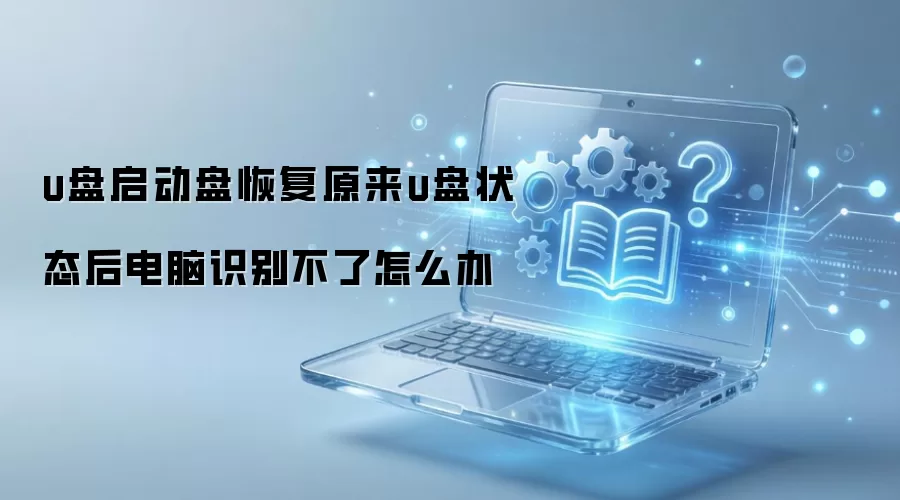 u盘启动盘恢复原来u盘状态后电脑识别不了怎么办