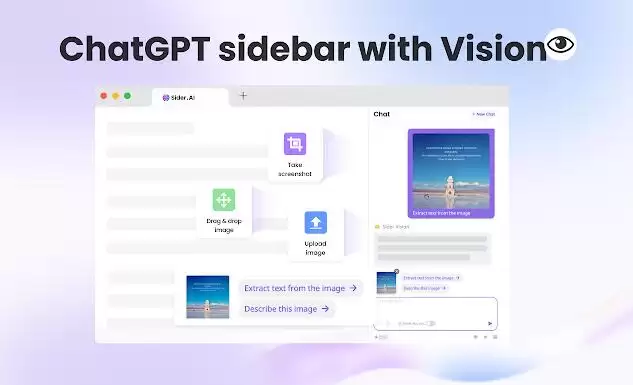 Sider: ChatGPT Sidebar + Vision & GPT-4 : ChatGPT边栏助手，帮助您在每个选项卡中使用GPT-4、Claude和Bard