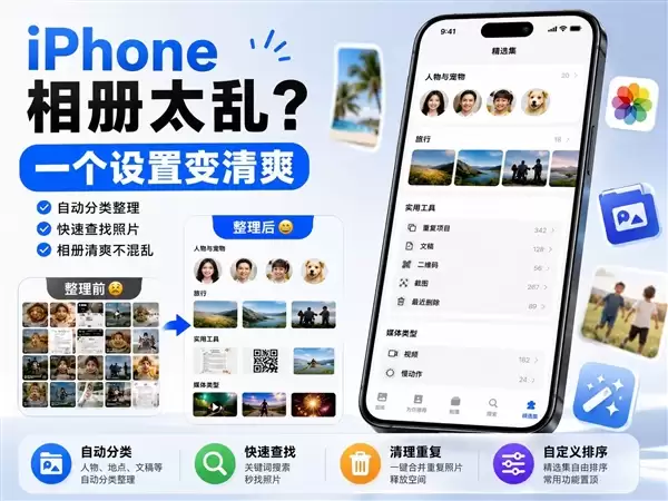 iPhone相册太乱：一分钟自动分类整理变清爽