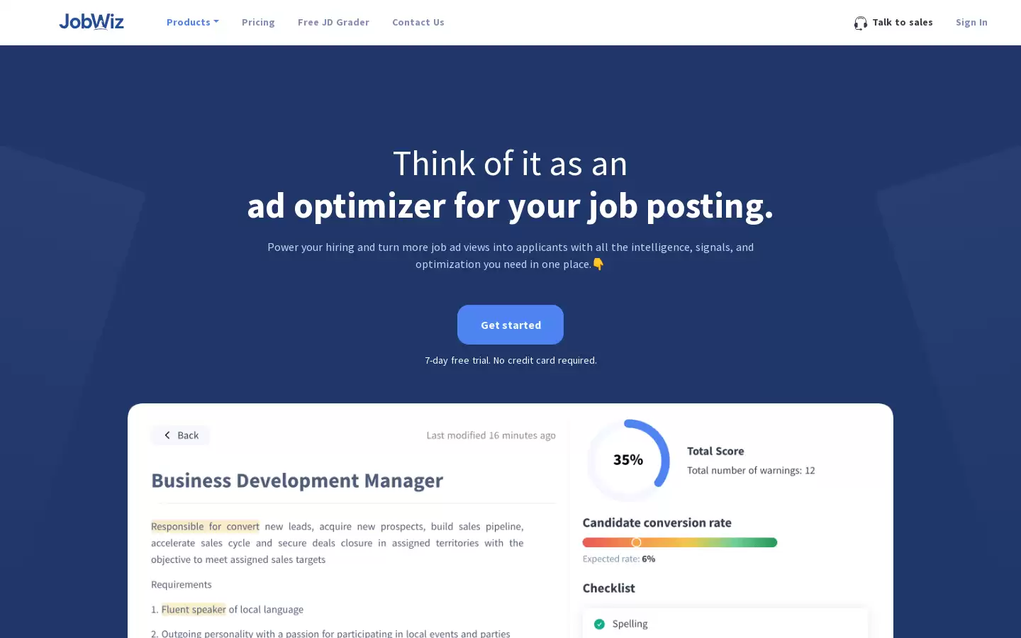 JobWiz : 智能化的招聘文案优化工具