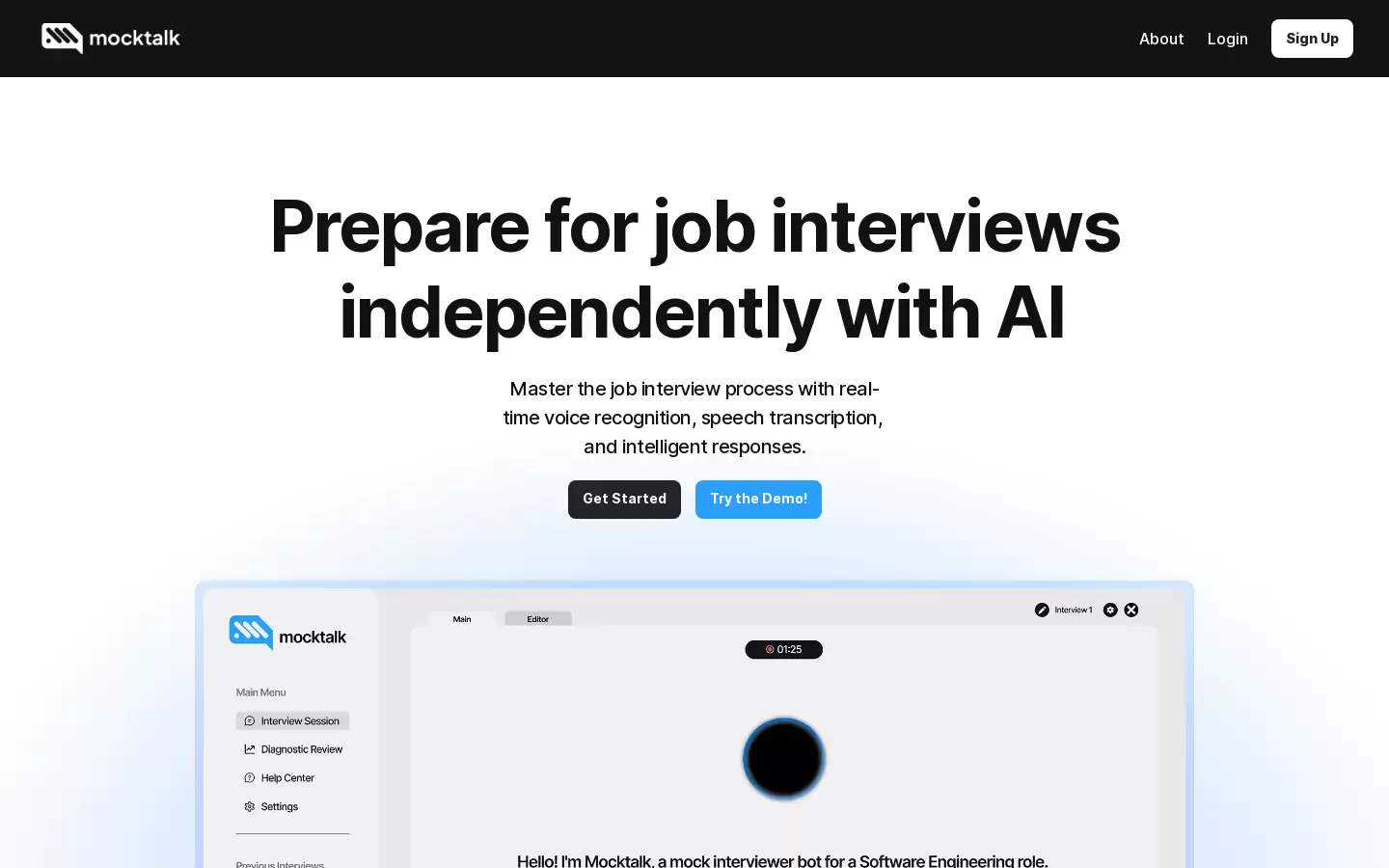 Mocktalk : AI智能面试准备
