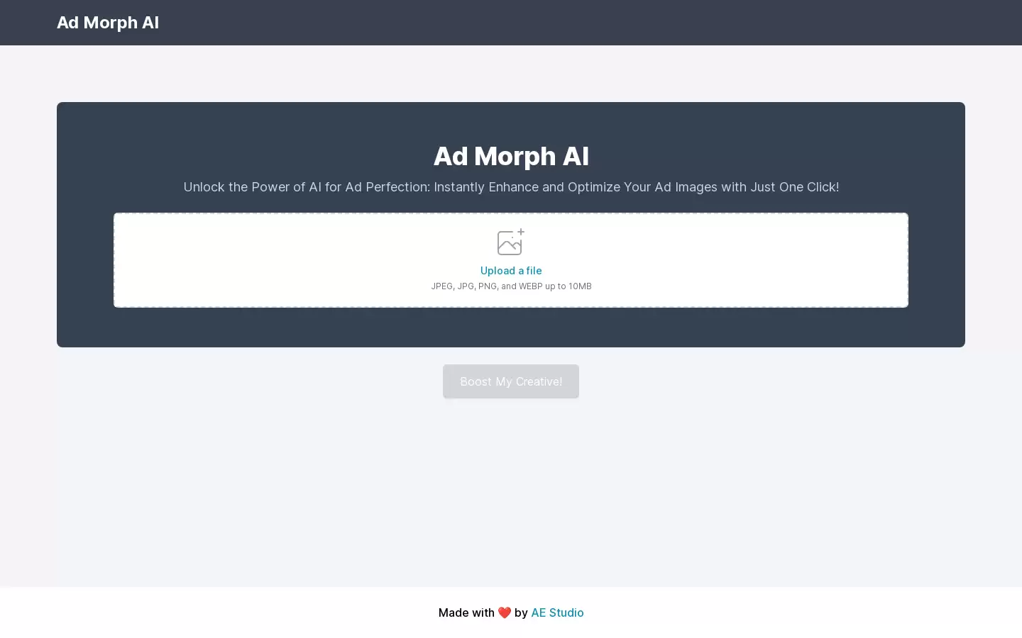 Ad Morph AI : AI广告图像优化工具