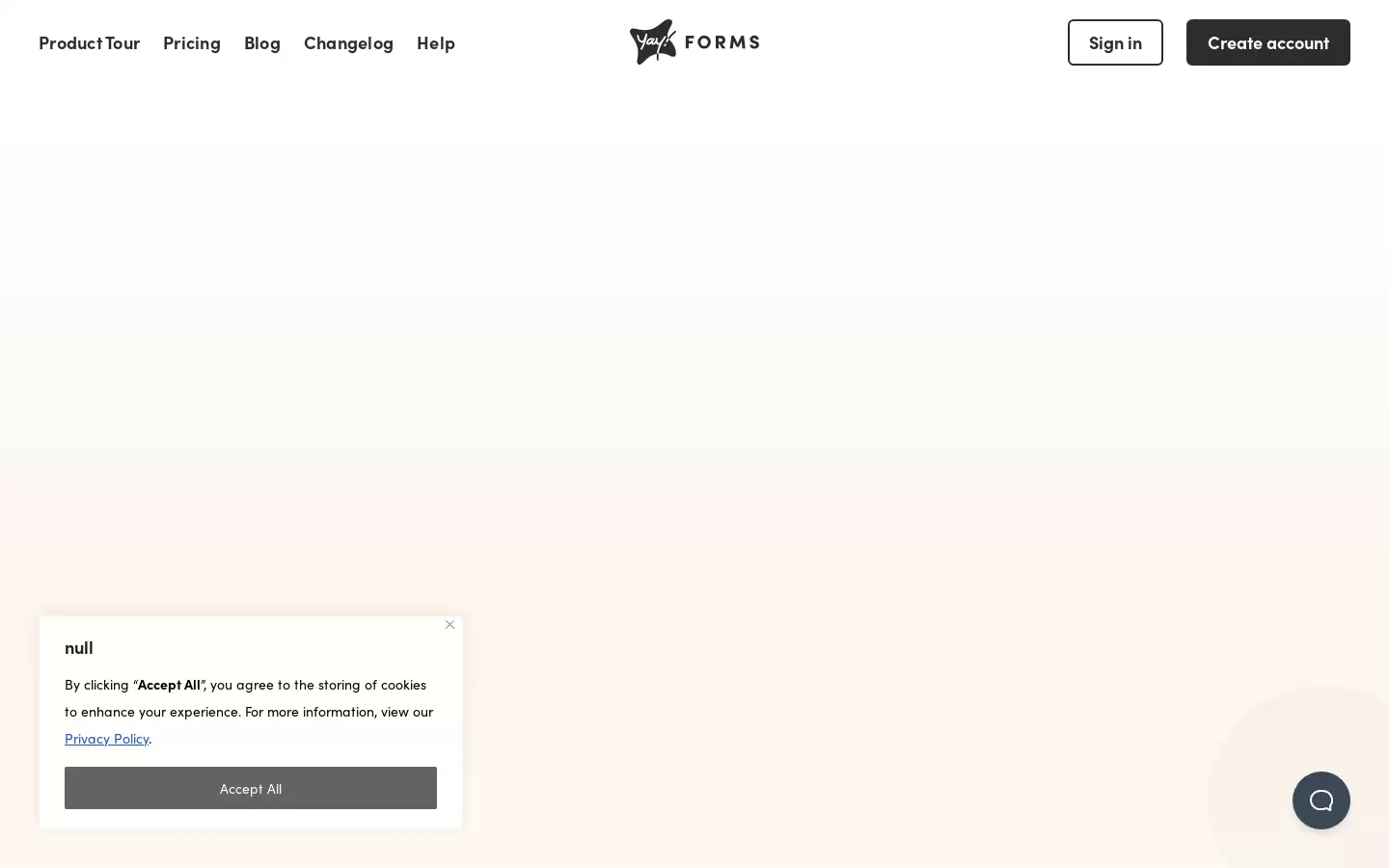 Yay! Forms : 人工智能表单和调查生成器