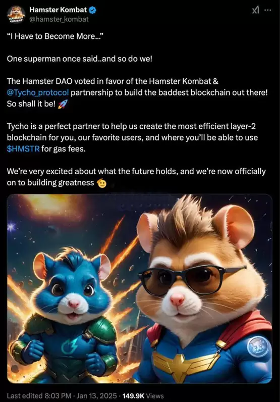 TON成为Telegram独家区块链伙伴，Hamster Kombat计划自建公链