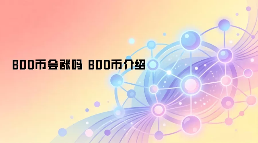 BDO币会涨吗 BDO币介绍