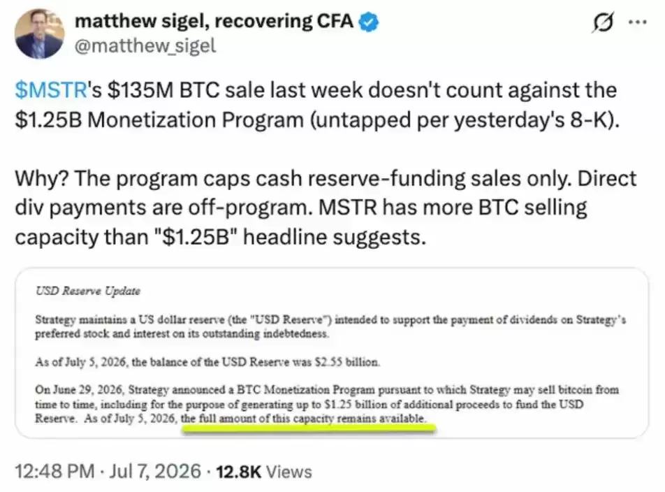 比特币无需救世主 Strategy抛售背后的市场逻辑