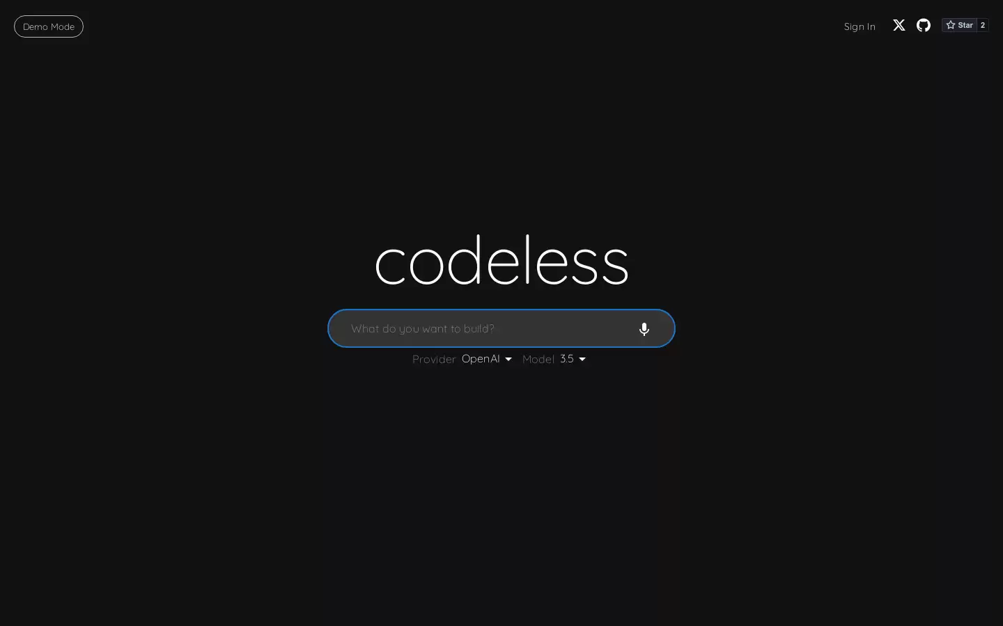 codeless : 简化编码过程，无需代码