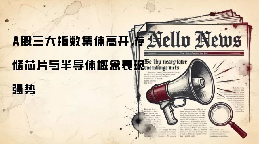 A股三大指数集体高开,存储芯片与半导体概念表现强势
