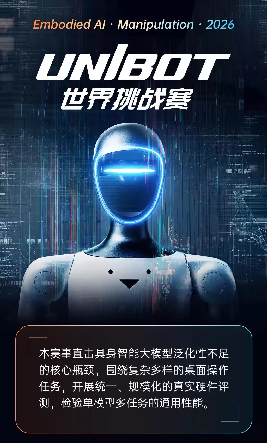 宇树物理AI UNIBOT世界挑战赛启动:32项桌面操作任务评测泛化能力