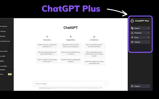 ChatGPT Plus - Batch Export GPT Conversations : ChatGPT带有一丝色彩！添加额外功能变得轻松，包括下载和分享。
