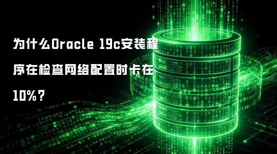 为什么Oracle 19c安装程序在检查网络配置时卡在10%?