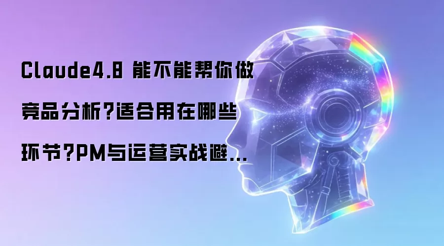 Claude4.8 能不能帮你做竞品分析？适合用在哪些环节？PM与运营实战避坑攻略