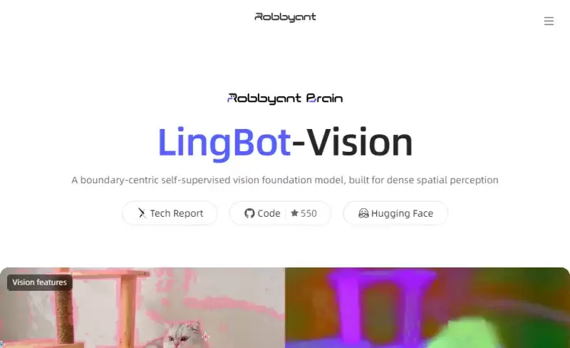 LingBot-Vision:蚂蚁灵波开源的面向具身智能的稠密特征提取视觉基础模型 LingBot-Vision:蚂蚁灵波开源的面向具身智能的稠密特征提取视觉基础模型