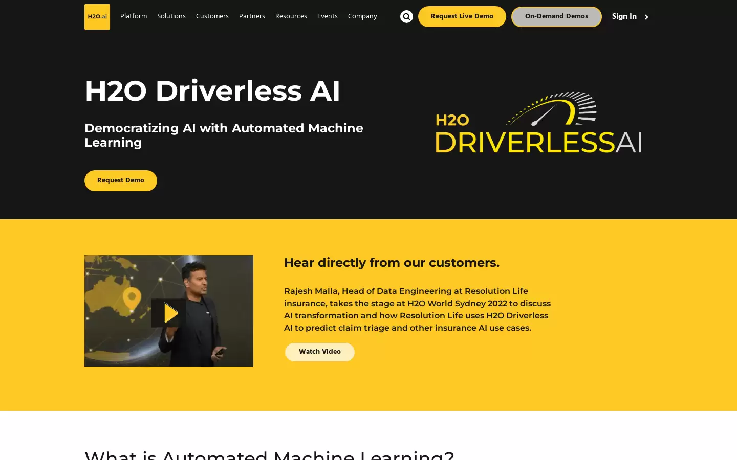 H2O Driverless AI : H2O Driverless AI是一个人工智能平台,使用自动化机器学习来减少数据科学工作量。