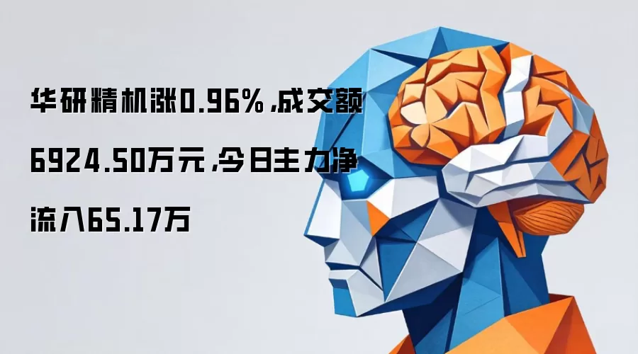 华研精机涨0.96%,成交额6924.50万元,今日主力净流入65.17万